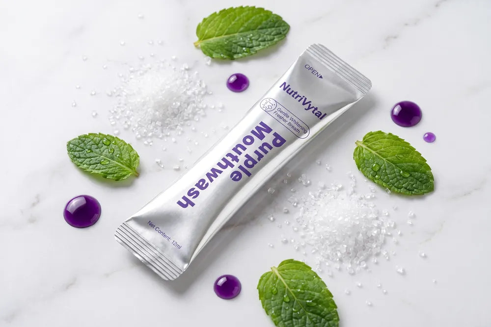 Sachet with mint and xylitol